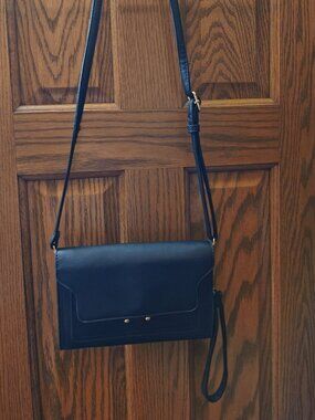 Black Manmade Crossbody